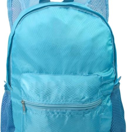 Blue ultralight foldable waterproof hiking backpack