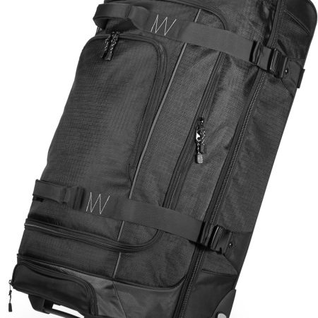 Large luggage bag with spinner wheels